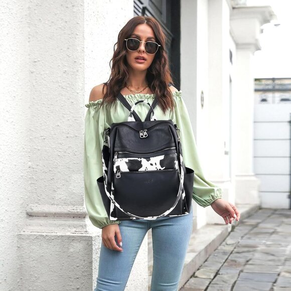 Luxury Faux Leather Backpack Handbag for Women - Ideal Gift & Everyday Essential